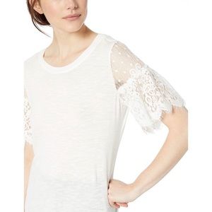 Nanette Lepore Lace Sleeves Top